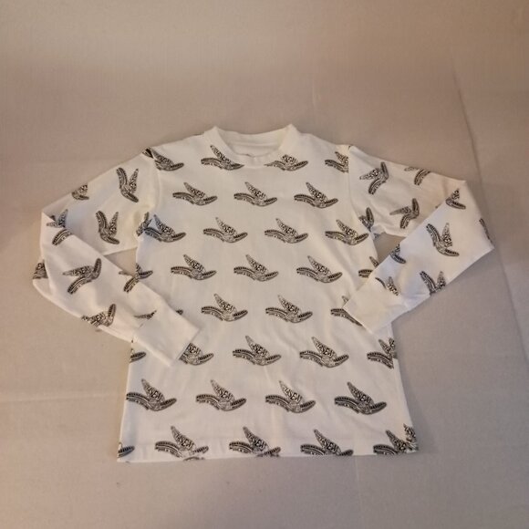 Ya.Seat.Custom Cotton Long Sleeve Tee White Motorcycle Seat Print Boy’s S EUC - Picture 6 of 14